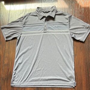 Travis Mathew Gray Polo Shirt with Athletic Fabric
